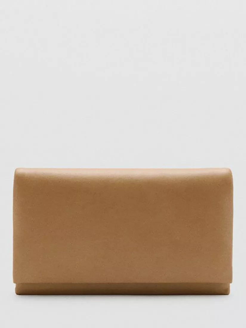 Mango Faux Leather Envelope Clutch Bag
