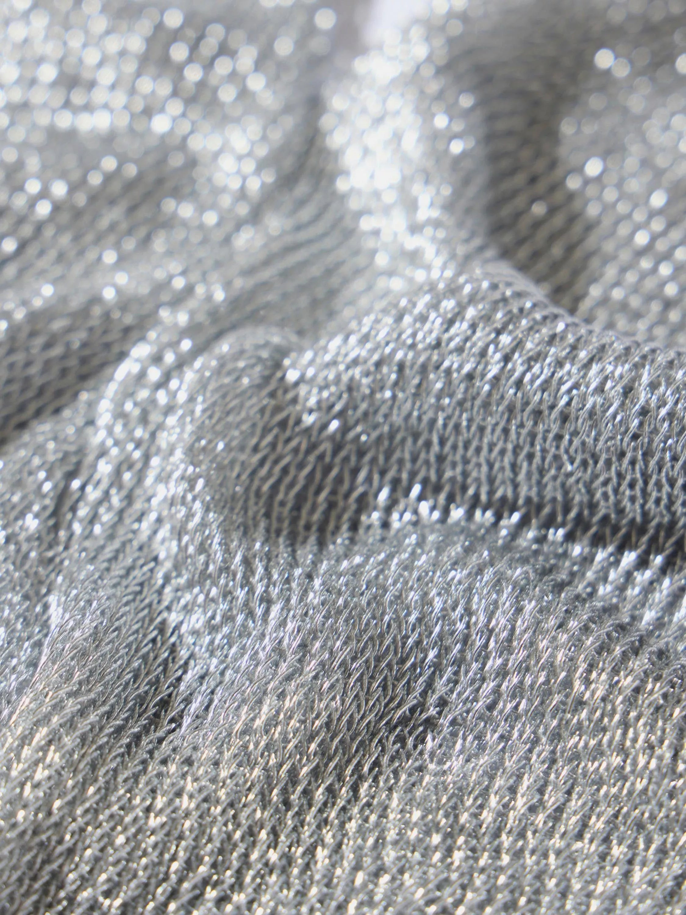 Mint Velvet silver metallic skinny scarf, UK version