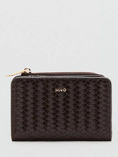 John Lewis Mango Braided Texture Zip Compact Wallet- Buy online at McGrocer