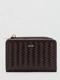 Mango braided texture zip compact wallet, UK version