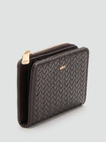 Mango braided texture zip compact wallet, UK version