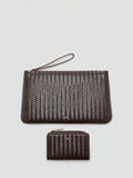 Mango braided texture zip compact wallet, UK version