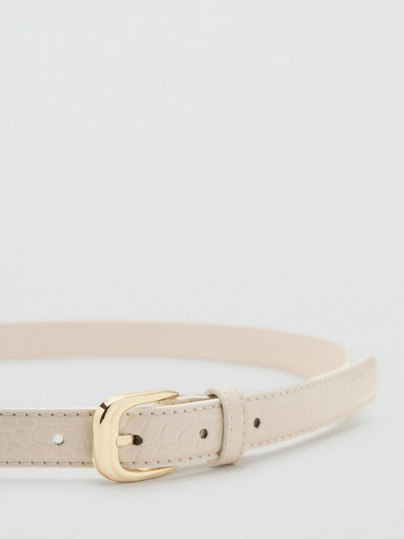 Mango skinny embossed belt raw style (British brand)