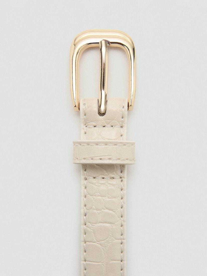 Mango skinny embossed belt raw style (British brand)