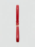 Mango skinny croc-embossed belt in red (British brand)