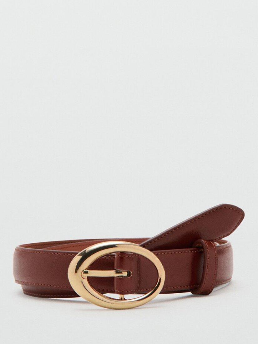 Mango oval buckle belt regular width - British product