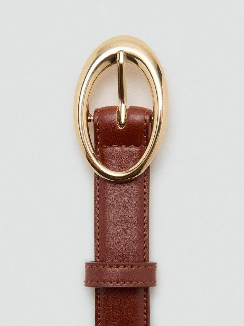 Mango oval buckle belt regular width - British product