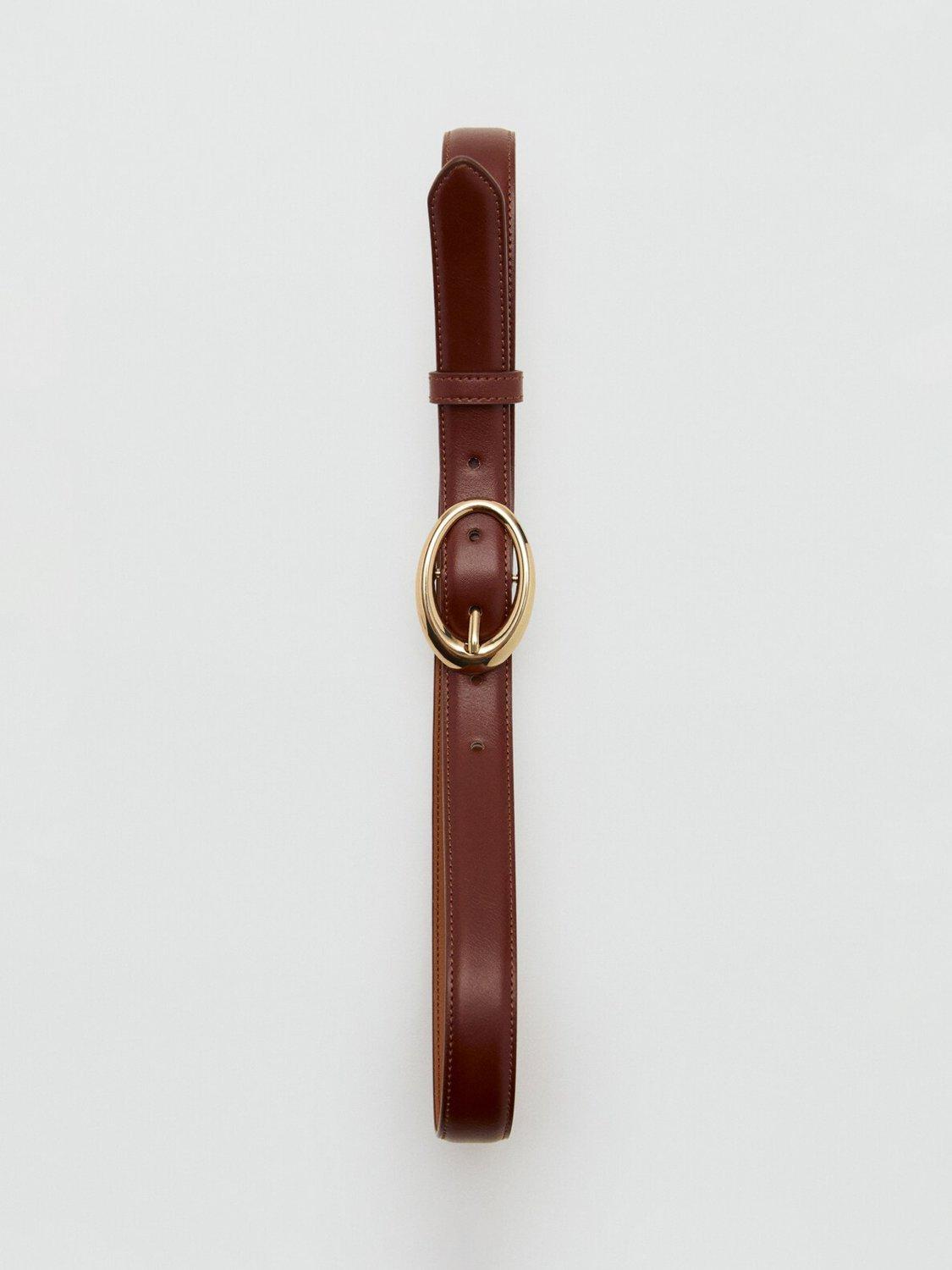 Mango oval buckle belt regular width - British product