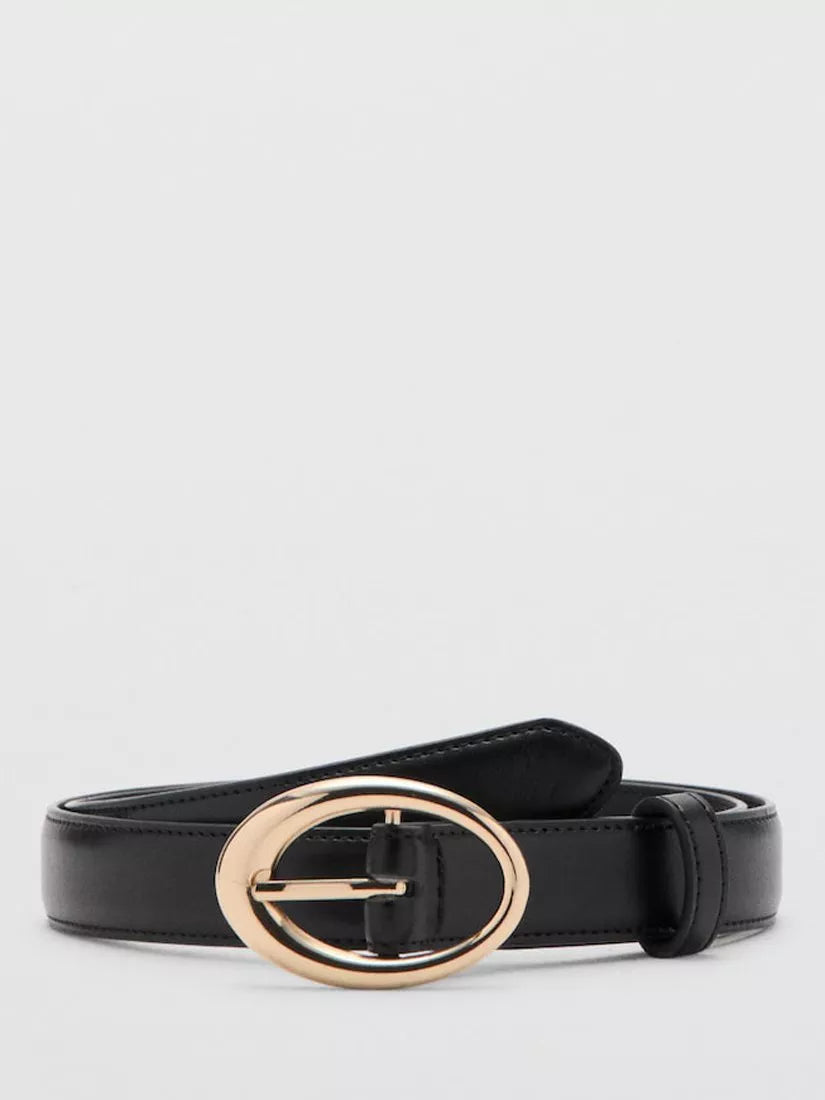 Mango oval buckle belt regular width - British product