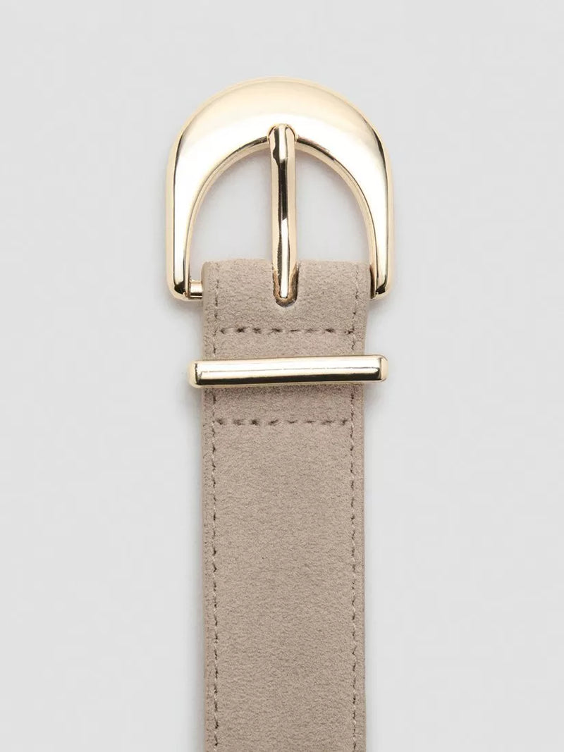 Mango textured belt with gleaming buckle 100% leather - British product