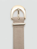 Mango textured belt with gleaming buckle 100% leather - British product