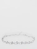 Mango oval link chain belt silver, imported from the UK