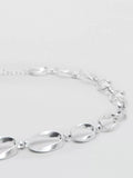 Mango oval link chain belt silver, imported from the UK