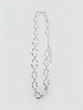 Mango oval link chain belt silver, imported from the UK