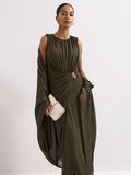 Phase Eight oversized scarf dark green - British product