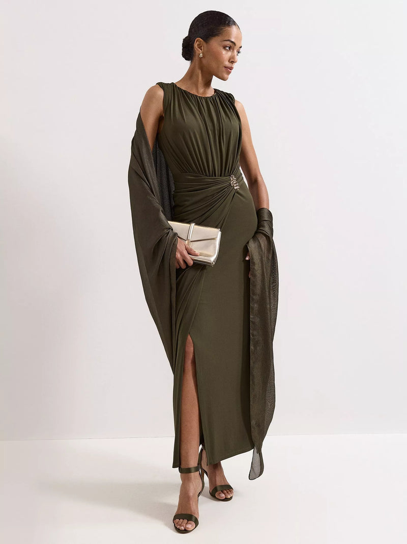 Phase Eight oversized scarf dark green - British product