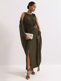 Phase Eight oversized scarf dark green - British product