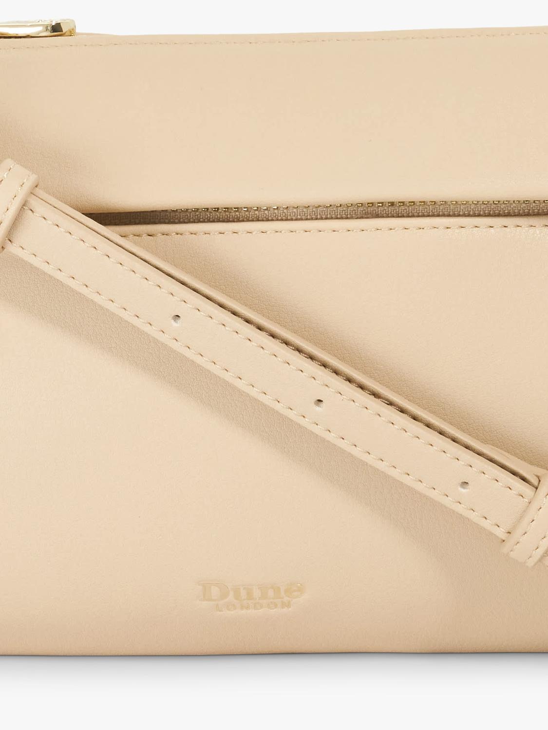 Dune London shoulder bag with chain strap in ecru - British product