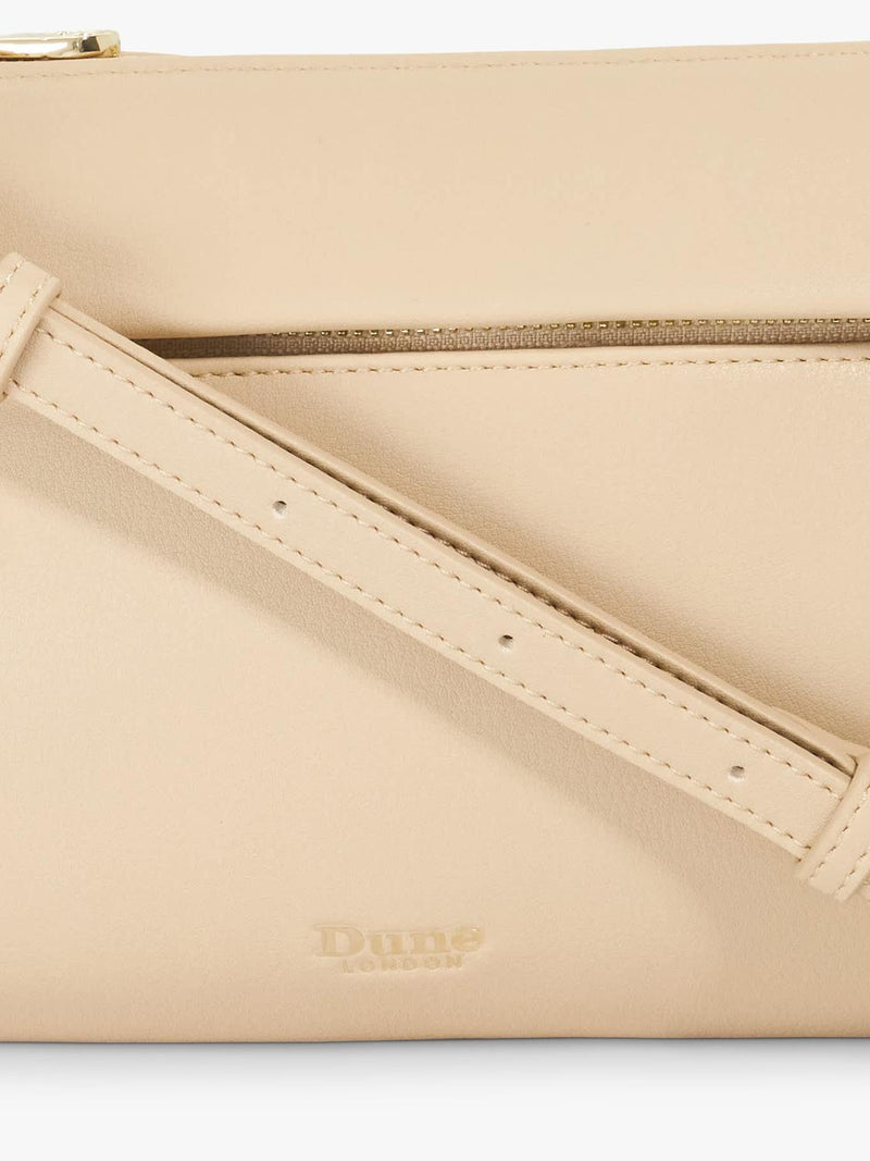 Dune London shoulder bag with chain strap in ecru - British product