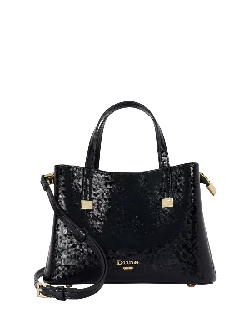 Dune London Dominantly Mini Tote Bag in black, British brand