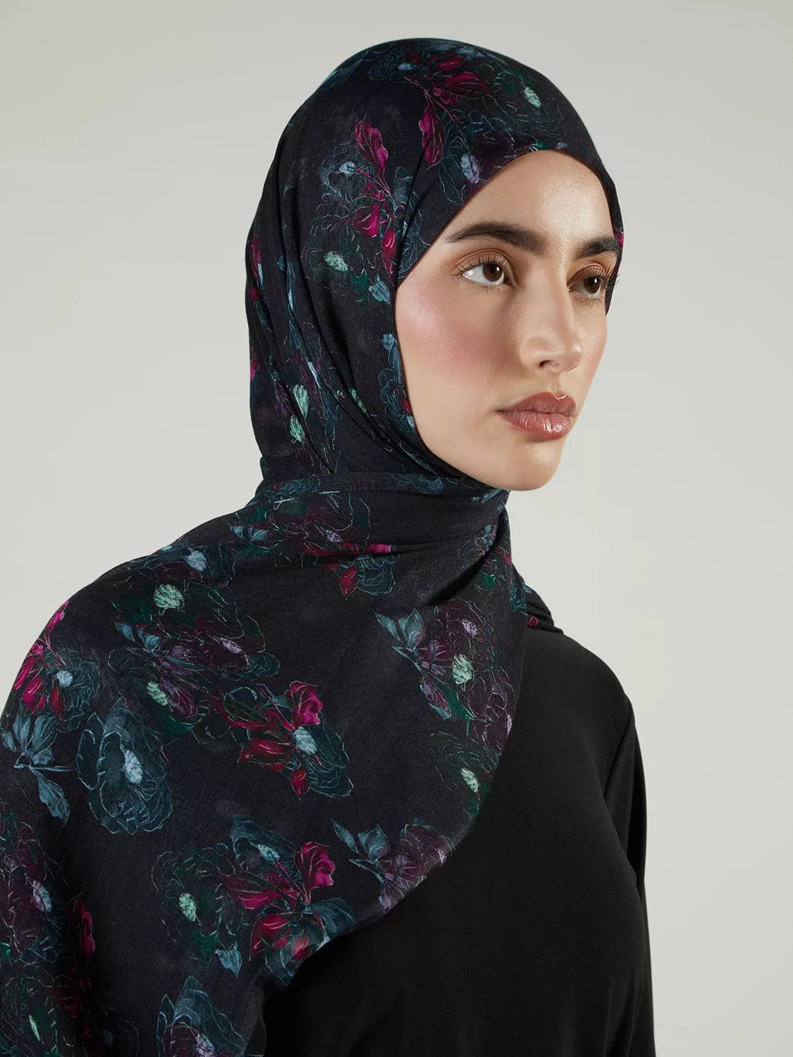 Aab Premium Modal Hijab multi floral print (British brand)