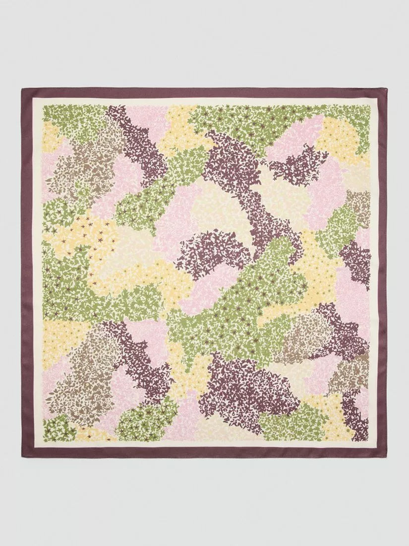 Mango garnet abstract print square scarf 70x70cm - British product