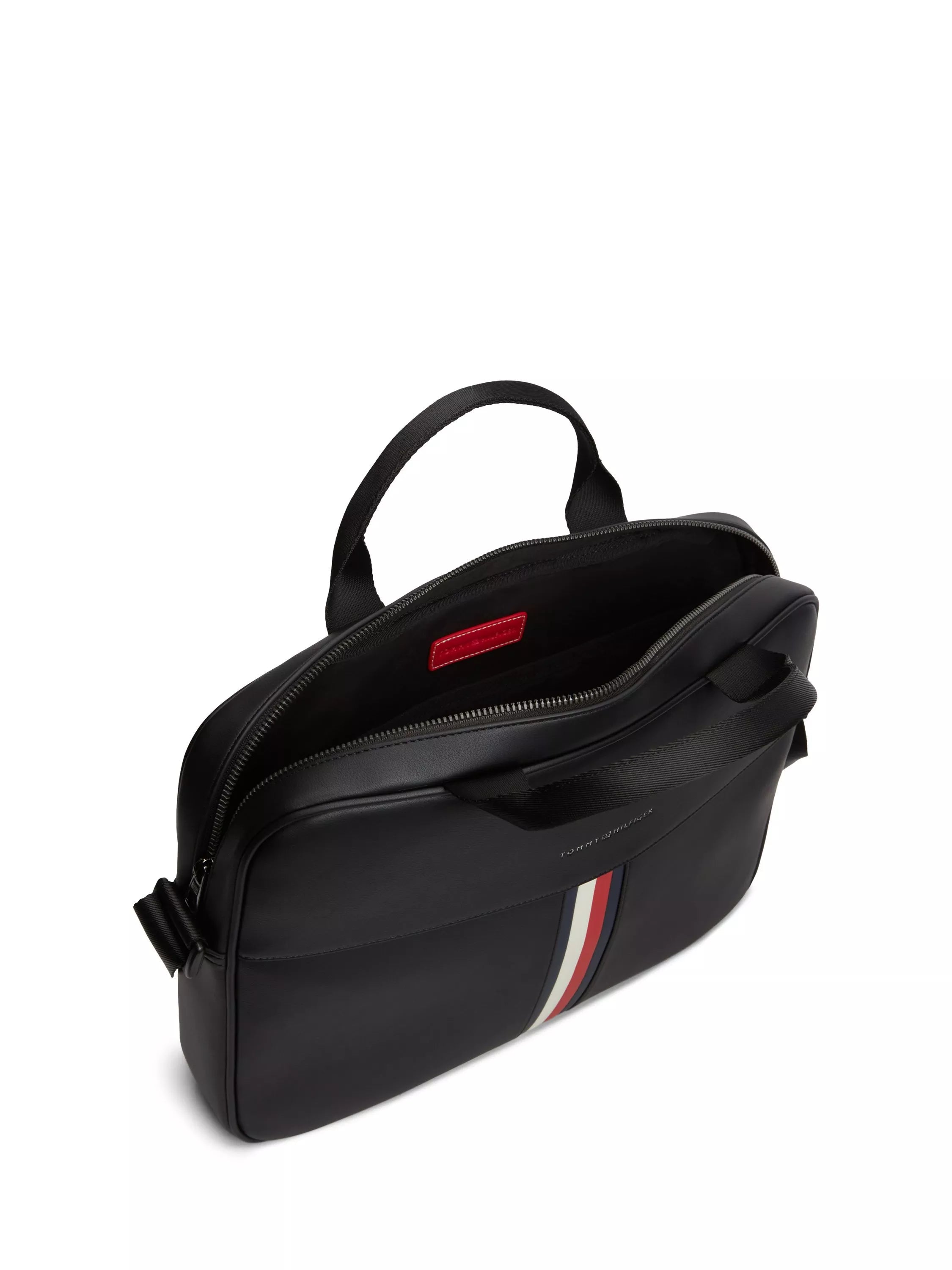 Tommy Hilfiger black crossbody laptop bag 38cm, UK version