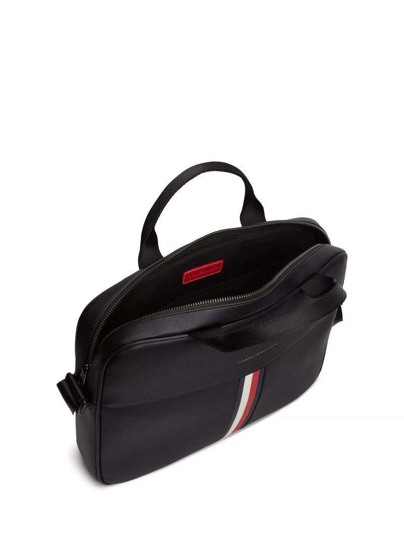 Tommy Hilfiger black crossbody laptop bag 38cm, UK version