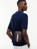 Tommy Hilfiger crossbody reporter bag black with metallic logo - British product
