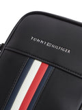 Tommy Hilfiger crossbody reporter bag black with metallic logo - British product