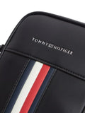 Tommy Hilfiger crossbody reporter bag black with metallic logo - British product