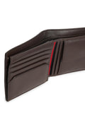 Tommy Hilfiger brown leather bifold wallet with pebble grain finish - British product