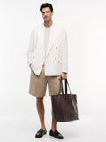 Tommy Hilfiger brown leather tote bag 60x58x15cm, imported from the UK