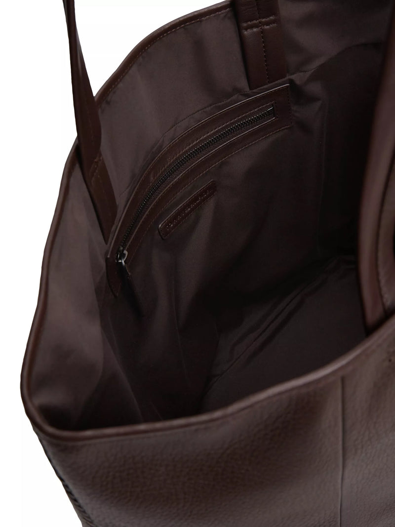 Tommy Hilfiger brown leather tote bag 60x58x15cm, imported from the UK