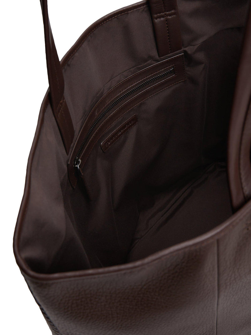 Tommy Hilfiger brown leather tote bag 60x58x15cm, imported from the UK