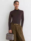 Reiss Ines suede vanity crossbody bag grey - British product