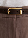 Reiss suede belt chocolate plain design 71cm, UK version