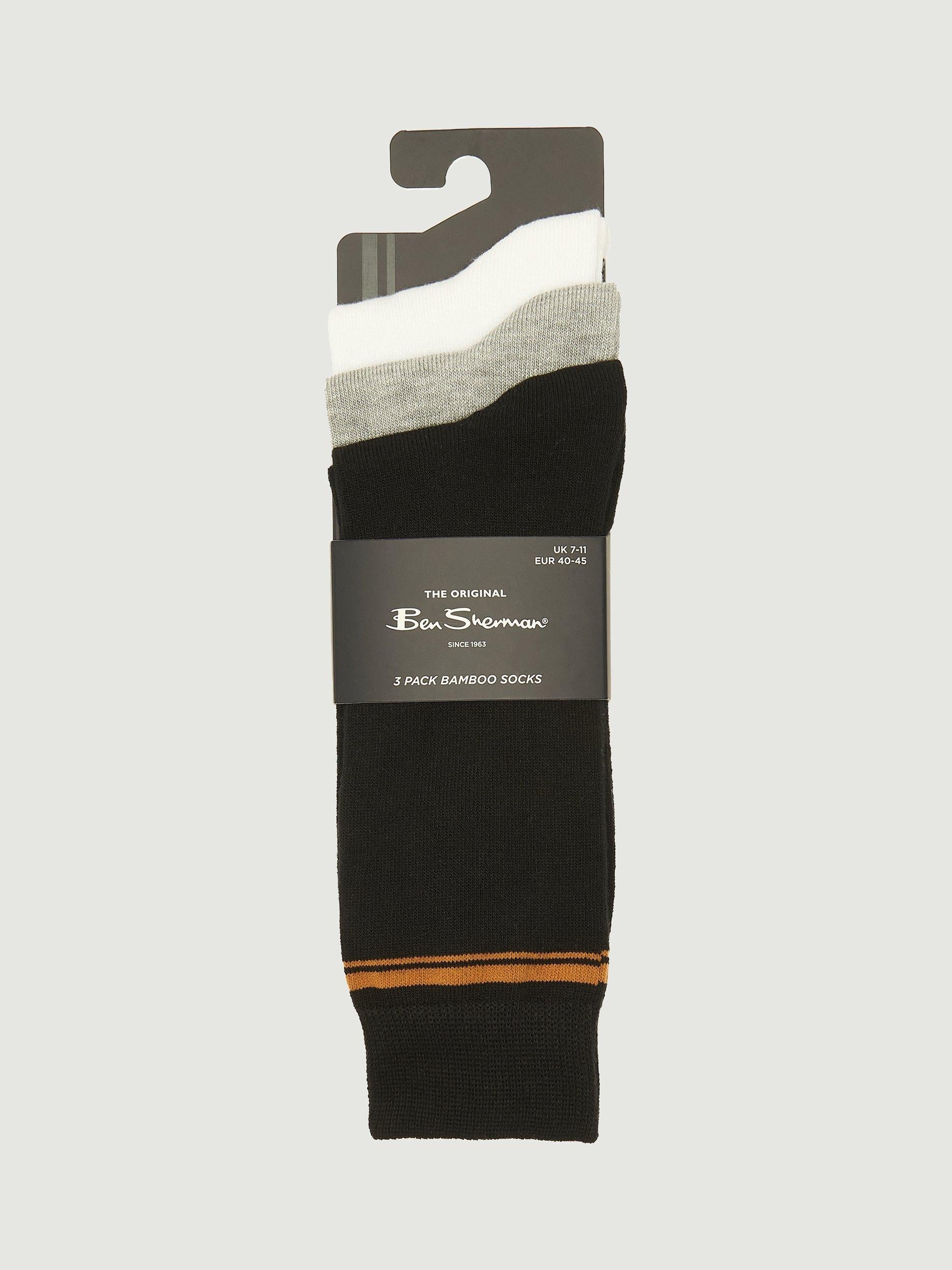 Ben Sherman mod stripe socks pack of 3, imported from the UK