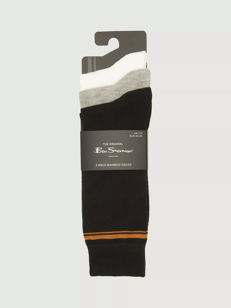 Ben Sherman mod stripe socks pack of 3, imported from the UK