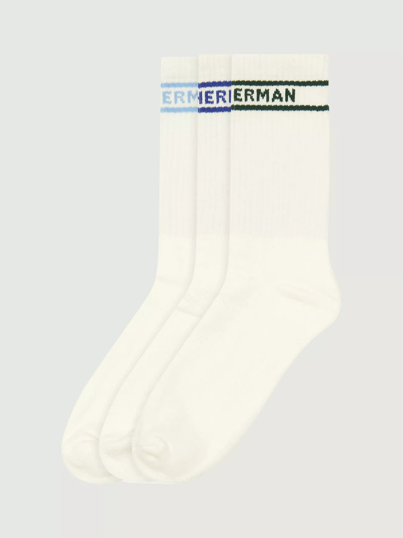 Ben Sherman socks pack of 3 white crew socks (British brand)