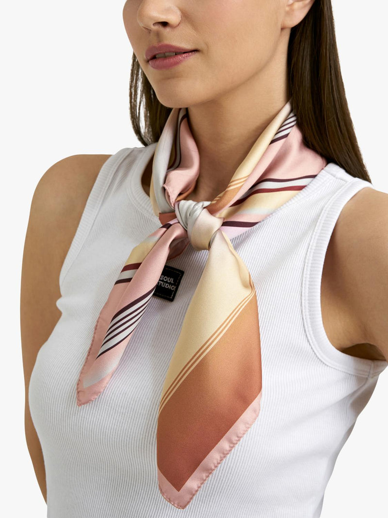Smith & Soul multi stripe square scarf 80x80cm (British brand)
