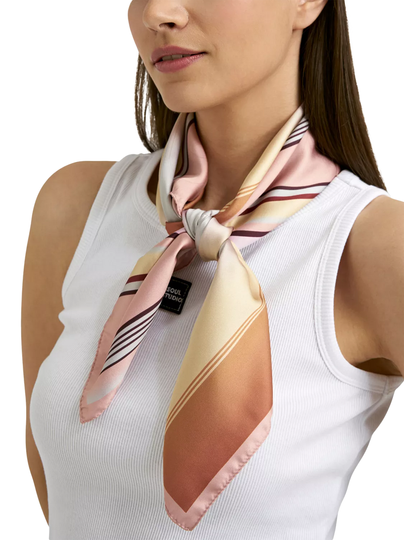 Smith & Soul multi stripe square scarf 80x80cm (British brand)