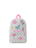 Angels by Accessorize white polka dot backpack with badges, imported from the UK
