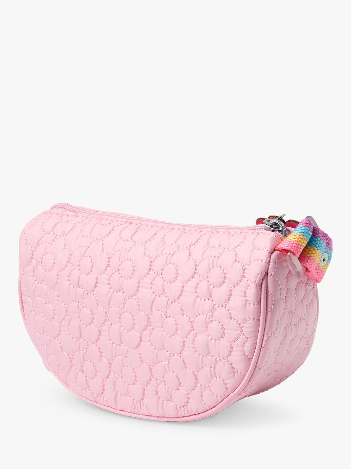 Angels by Accessorize kids quilted flower crossbody bag pink - British product