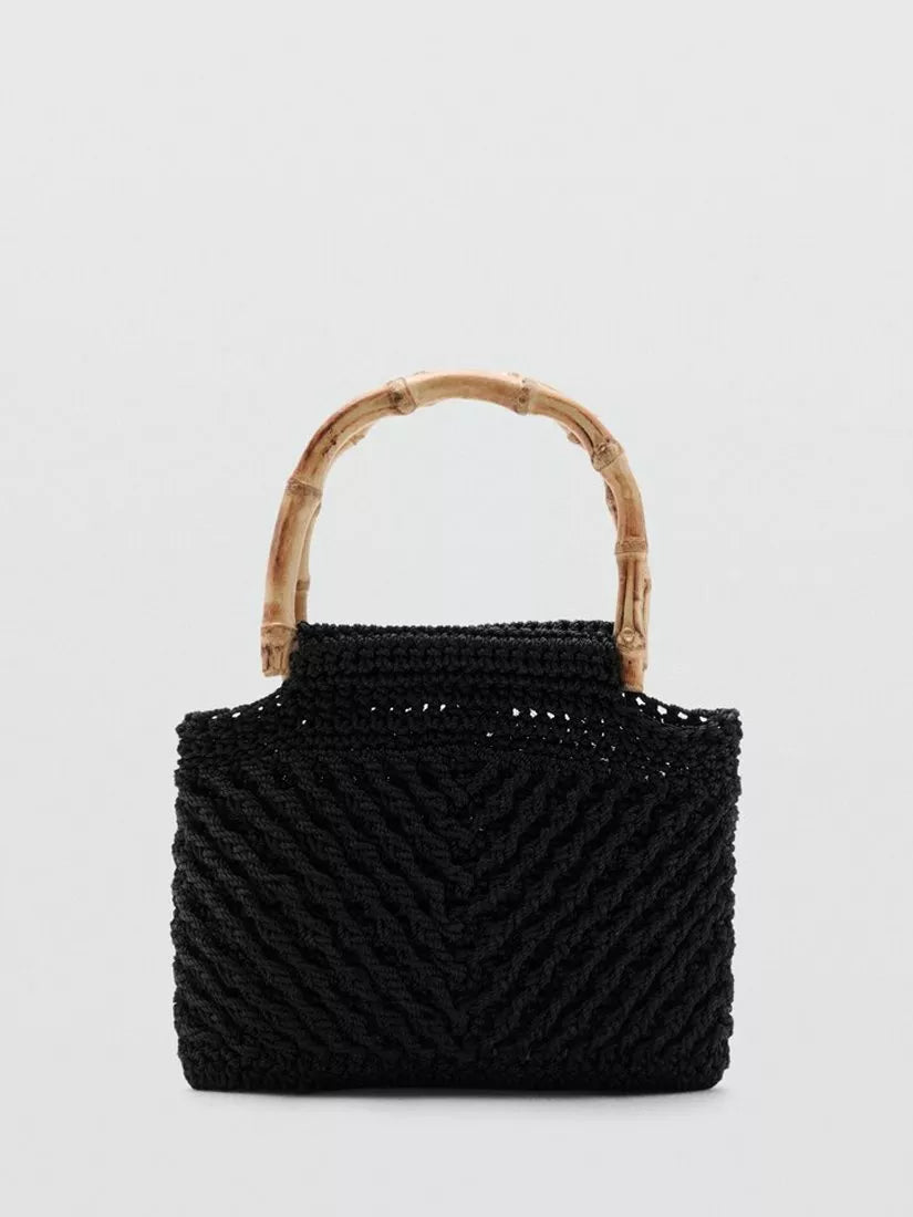 Mango structured grab bag black, imported from the UK