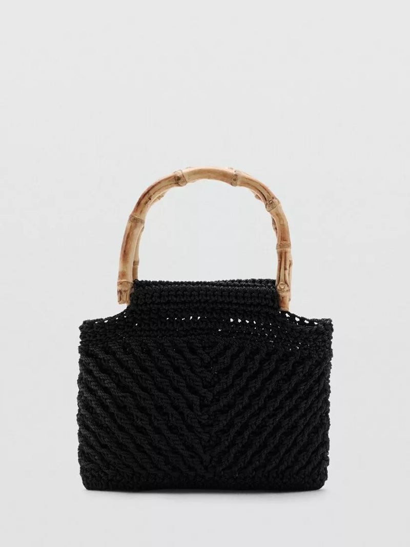 Mango structured grab bag black, imported from the UK