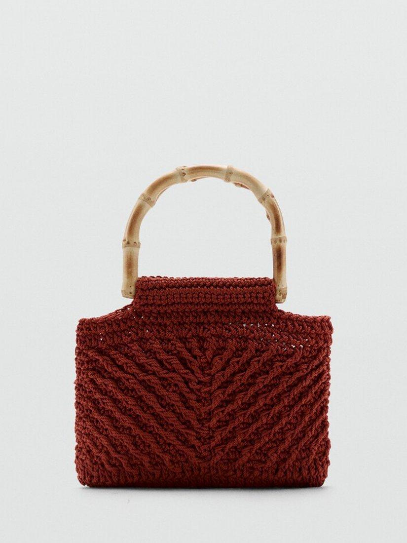 Mango structured grab bag black, imported from the UK