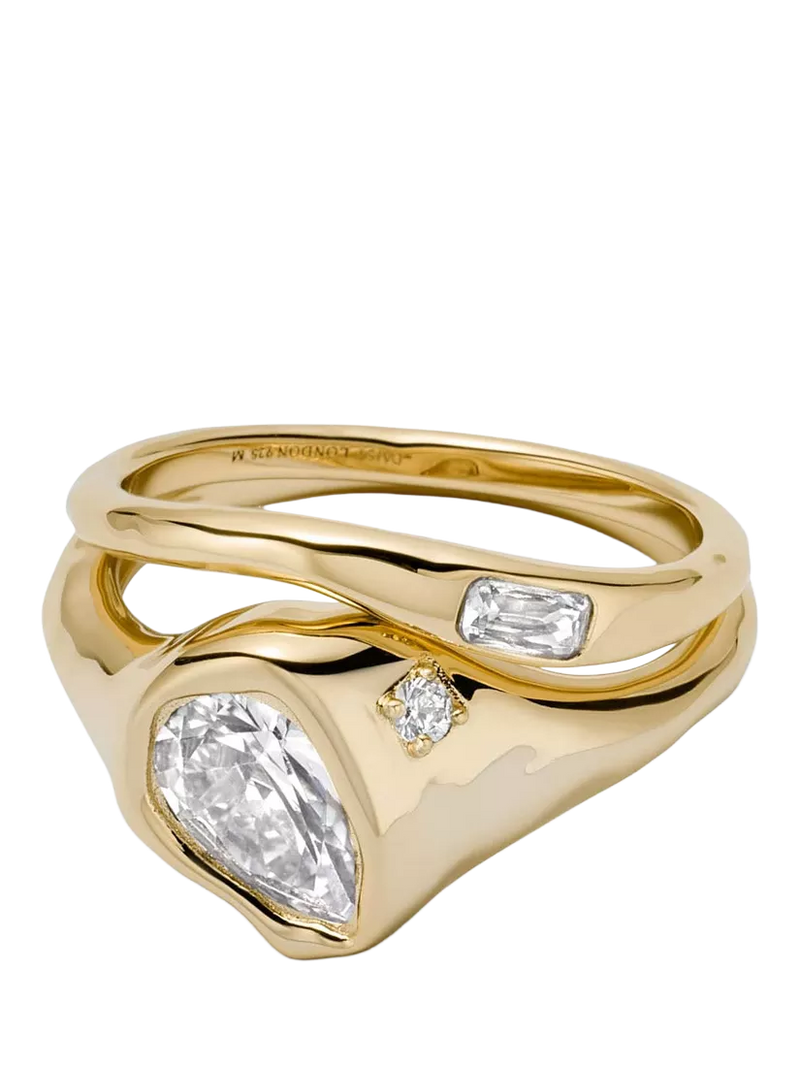 Daisy London Estée Sapphire stacking ring set, imported from the UK