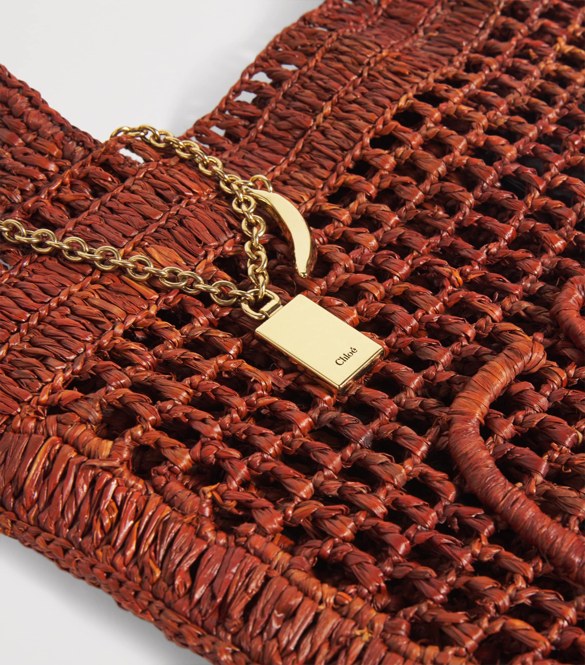 Chloé Raffia Summer Banana tote bag, handcrafted - British product