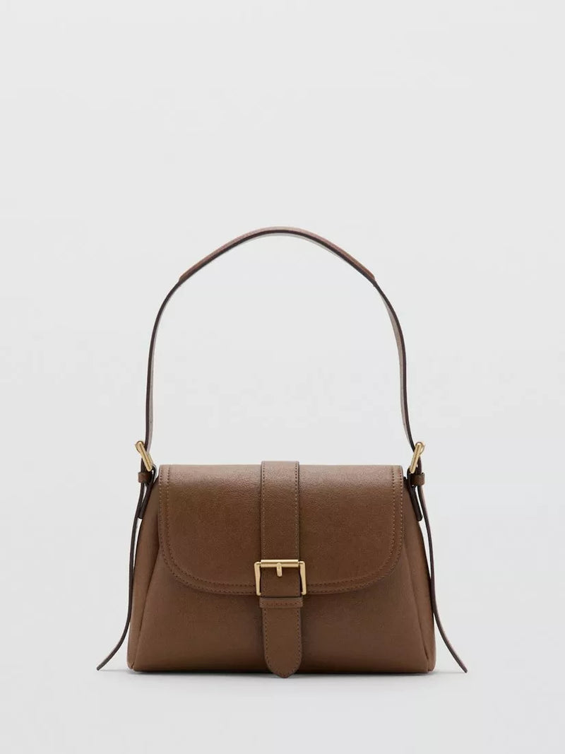 Mango camel saddle shoulder bag with adjustable strap, UK version